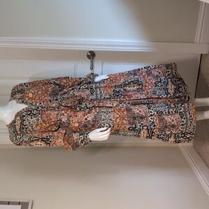 Canyon Retreat™ Tiered Western Midi Boho Snap Front SzXL NWOT